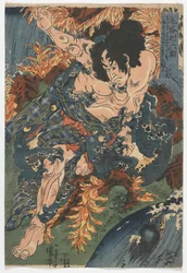 Keyamura Rokusuke, Edo-Periode, ca. 1836 (Farbholzschnitt)